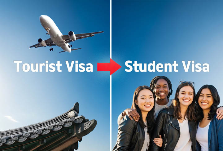 convert tourist visa to student visa