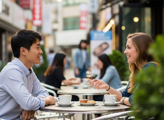 international dating in korea