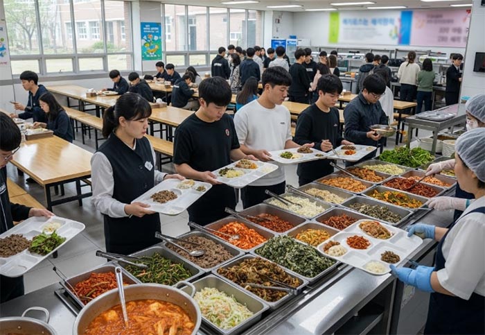 korean factory free meals